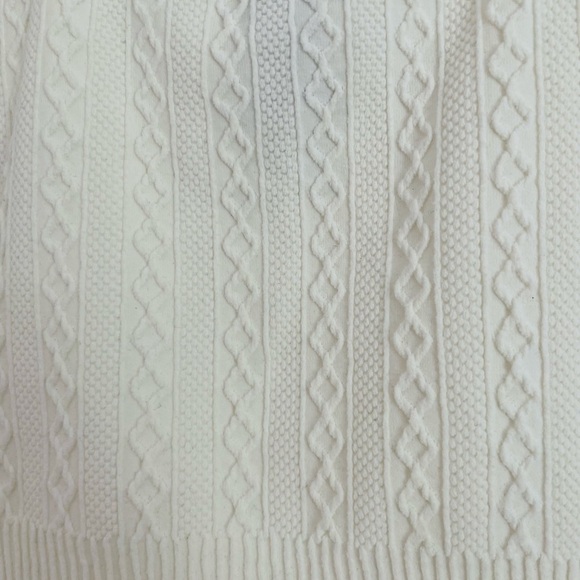 FRANCESCAS COLLECTIONS ALYA TEXTURED IVORY SPANDEX BLEND CROP TOP, SIZE LG - Picture 6 of 8